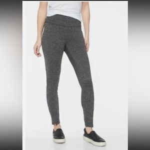 Athleta Herringbone Mercer Tight Black White Print Leggings Pants Pockets Small
